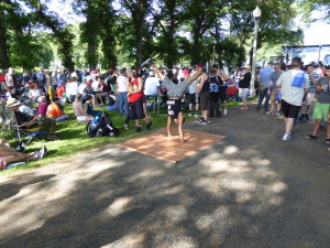 Break dancer at the Blue festival